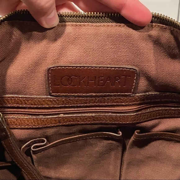 Lockheart Hobo Brown Leather Bag Purse - Picture 5 of 14